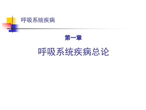 呼吸系统总论课件-精品医学课件