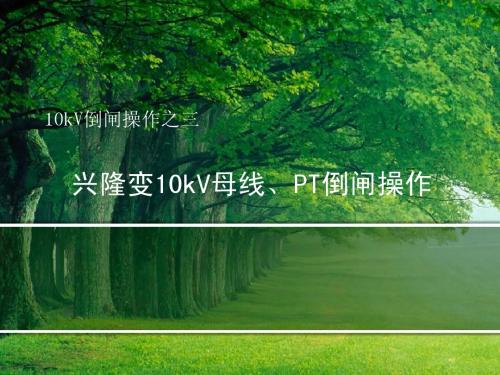 十千伏倒闸操作