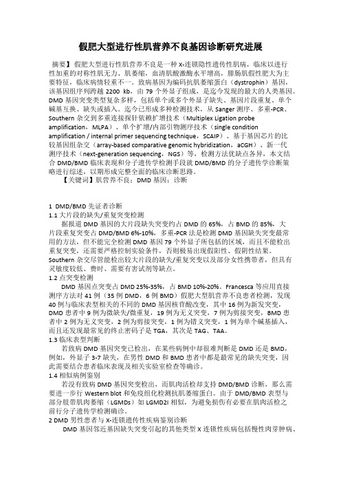 假肥大型进行性肌营养不良基因诊断研究进展
