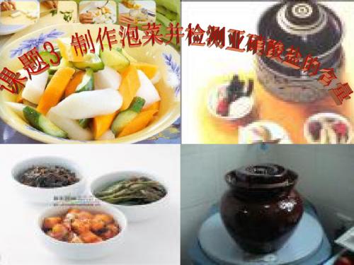 课题3 制作泡菜并检测亚硝酸盐含量