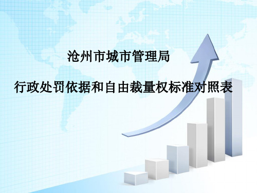 沧州市城市管理局行政处罚依据和自由裁量权标准对照表