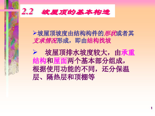 房屋建筑屋面构造学坡屋顶的基本构造