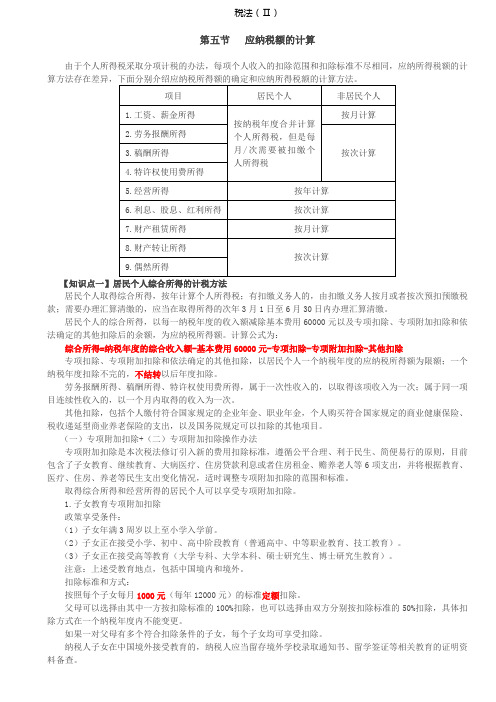 税务师税法Ⅱ讲义第08讲_应纳税额的计算(1)