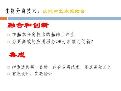 分离技术的融合与集成