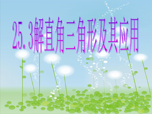 解直角三角形及其应用PPT课件
