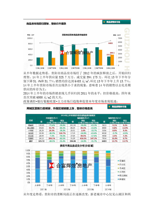 从半年数据走势看贵阳房地产走势分析