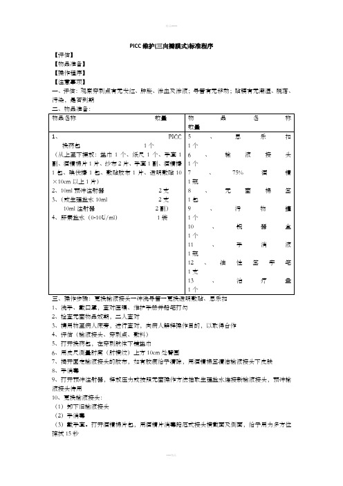 PICC换药流程