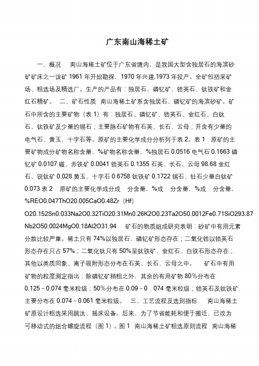 广东南山海稀土矿
