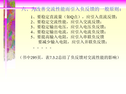 第6章-2  负反馈放大器