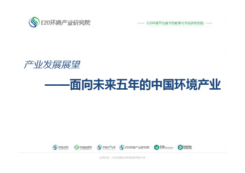 薛涛-面向未来五年的环境产业战略地图
