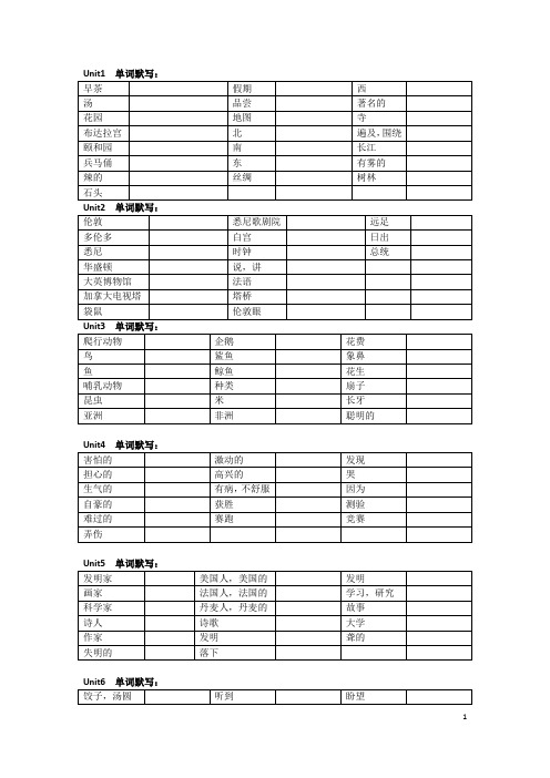 新起点六上单词检测