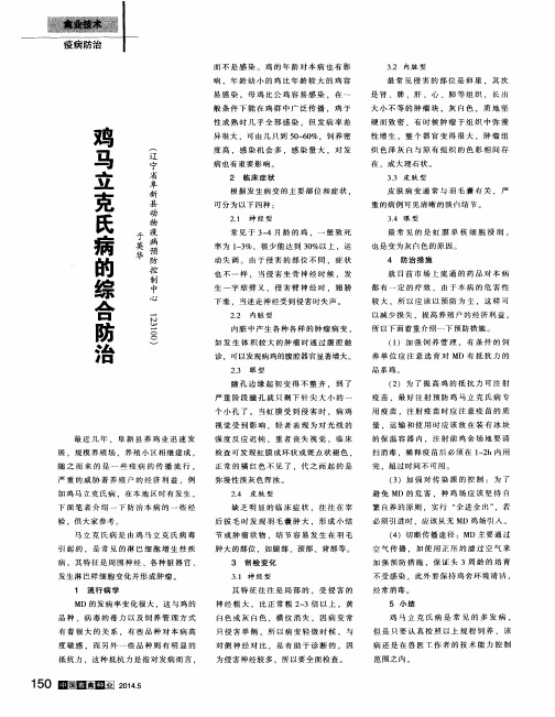 鸡马立克氏病的综合防治