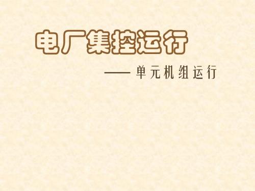 火电厂集控运行