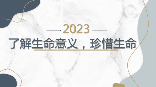 八年级主题班会：了解生命意义,珍惜生命课件(共40张PPT)