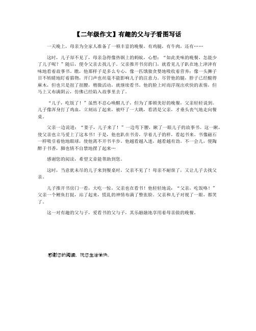 【二年级作文】有趣的父与子看图写话