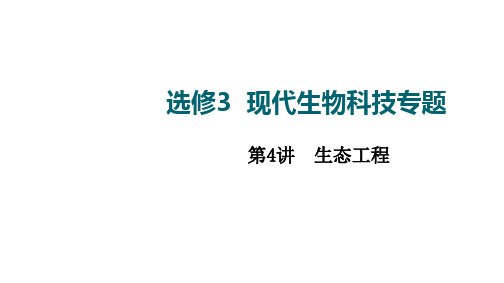 高三一轮复习老高考人教版生物选修3第4讲 生态工程课件