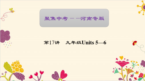 【聚焦中考】2017中考英语(河南地区)  第一轮 课本考点聚焦复习资料 第17讲 九年级Units 5—6