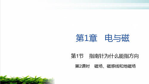 浙教版八级科学下册PPT课件电与磁磁场、磁感线和地磁场