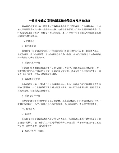 一种非接触式弓网监测系统功能原理及框架组成