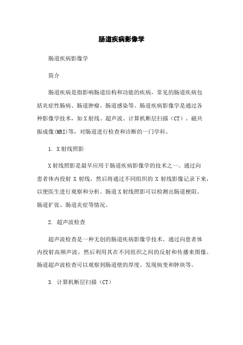 肠道疾病影像学
