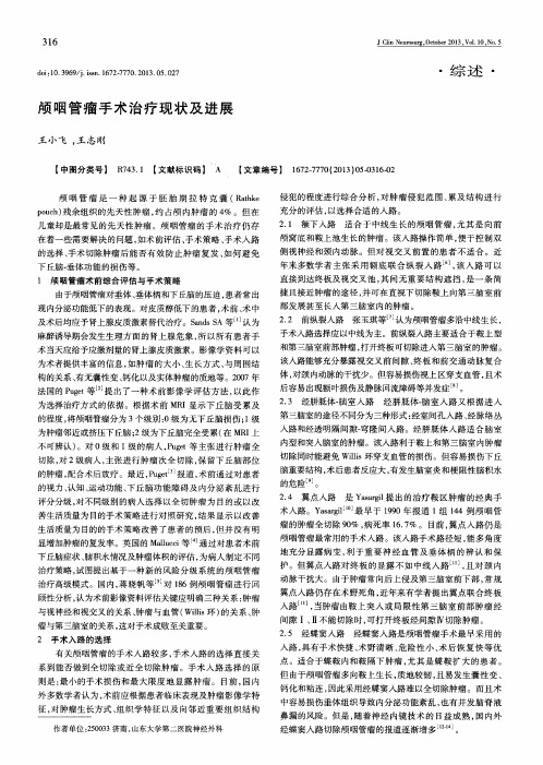 颅咽管瘤手术治疗现状及进展