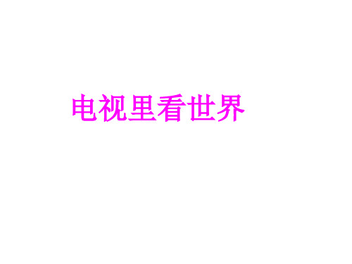 《多彩的现代传媒电视里看世界》PPT课件｜鲁人版4