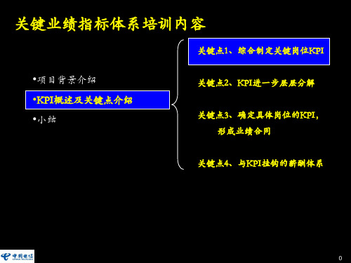 中国电信KPI绩效考核