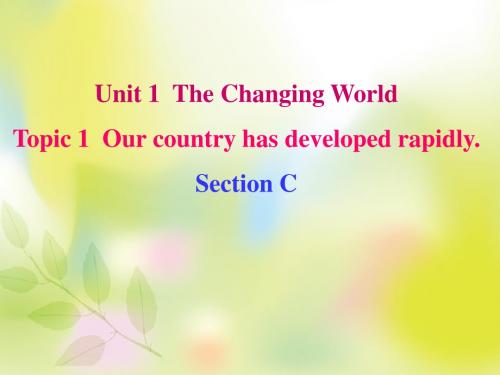 九年级英语上册Unit1 Topic1 SectionC精品课件 最新仁爱版
