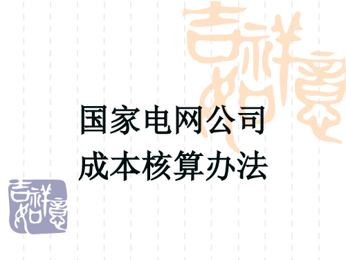 最新国家电网公司成本核算办法