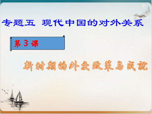 人民版高中历史《新期的外交政策与成就》精品PPT