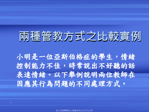 钮文英(2008)身心障碍者的正向行为支持.ppt