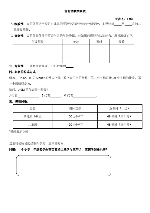 吉的堡教学系统培训讲义-推荐下载