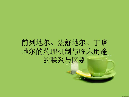 前列地尔、法舒地尔、丁咯地尔比较