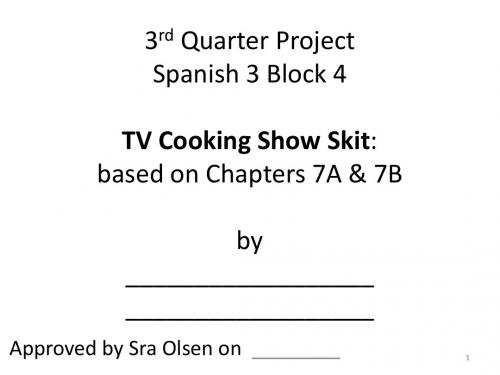 1st Quarter Project Spanish Block Extra curricular