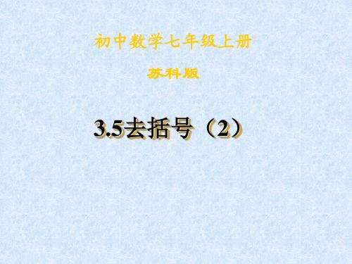 3.5去括号(2)