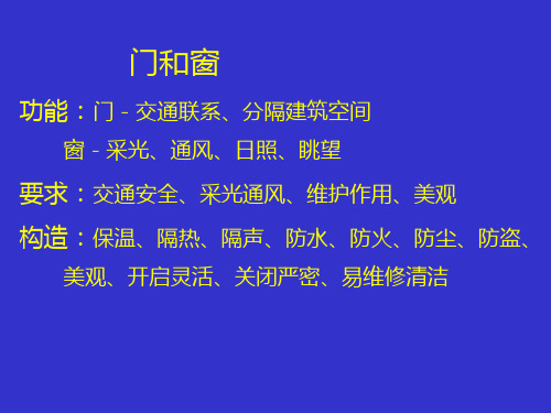 门窗的介绍