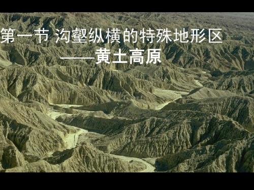 八年级地理下册：第八章第一节：沟壑纵横的特殊地形区——黄土高原(课件)人教版新课标
