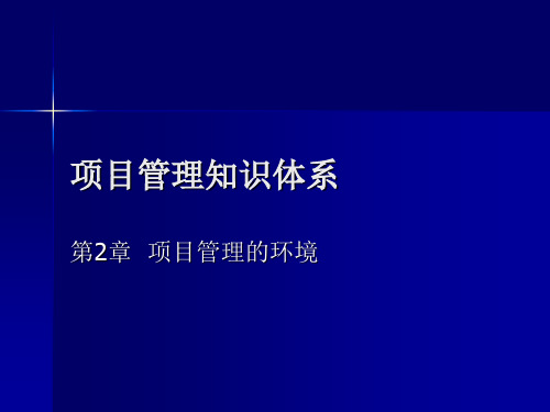 第二章 项目管理的环境