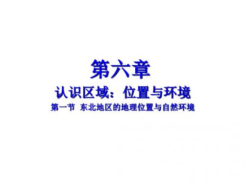 2019湘教版地理八下6.1东北地区的地理位置与自然环境优质课件(共33张PPT)