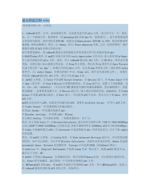 蓝光原盘压制mkv