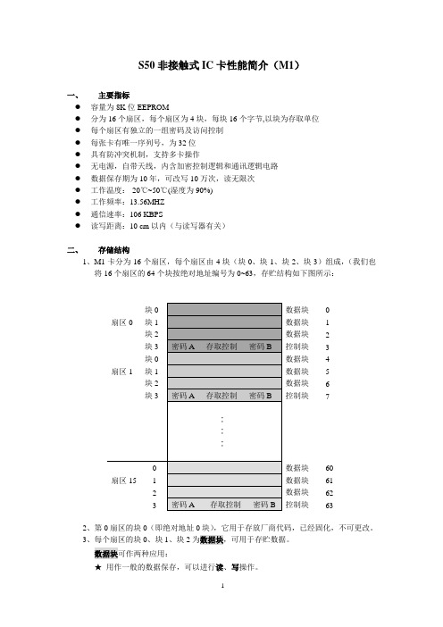 M1卡(S50)资料要点