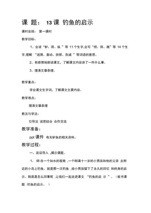13课钓鱼的启示