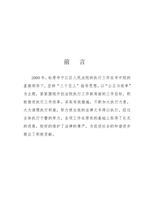 人民法院执行案件情况报告