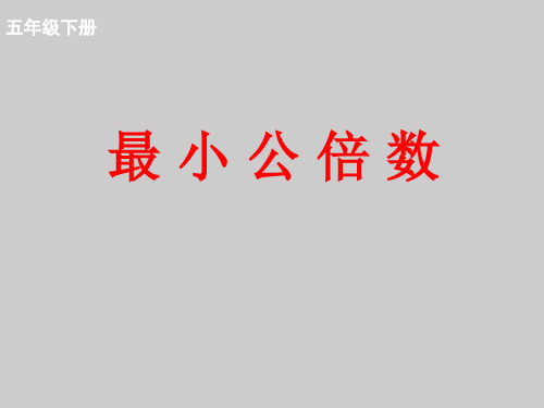 五年级下册数学课件-最小公倍数-人教版 (共20张PPT)