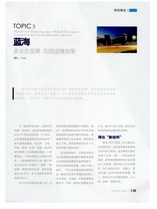蓝海 多业态发展 实现逆境突围