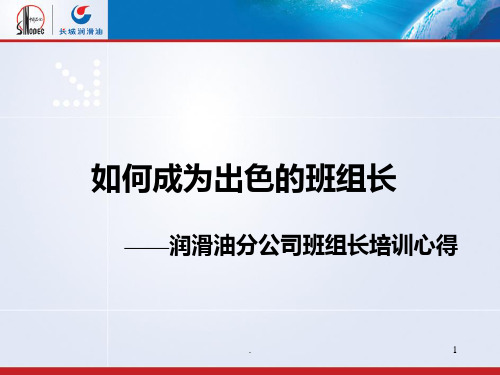 如何成为出色的班组长PPT课件