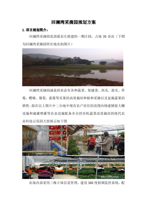 回澜湾采摘园项目规划方案