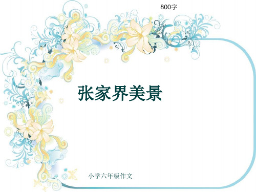 小学六年级作文《张家界美景》800字(共10页PPT)
