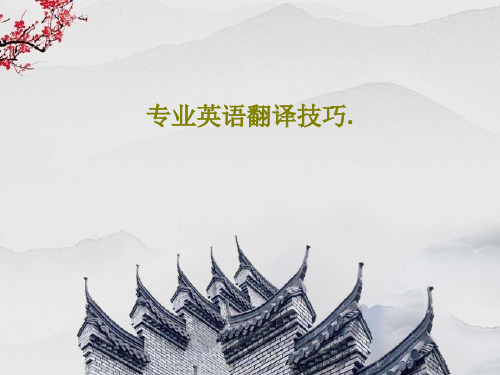 专业英语翻译技巧.PPT46页