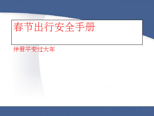 《春节出行安全教育》PPT课件